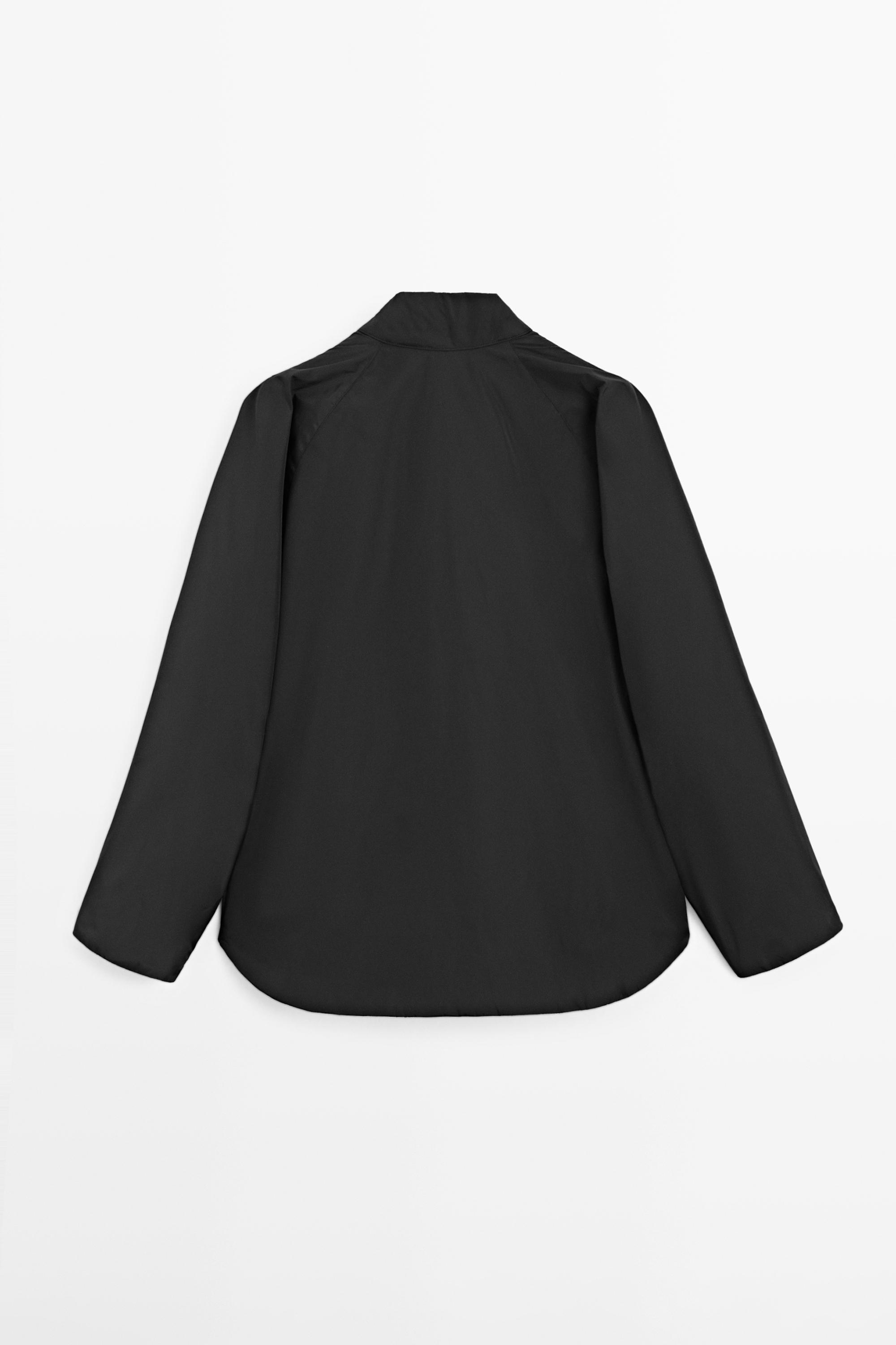 Short padded parka with collar detail